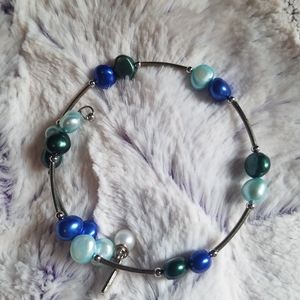 Vantel Pearls *RETIRED* Seaside Wire Wrap Bracelet